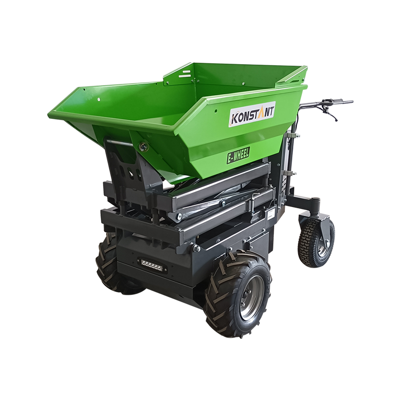 Power Barrow Mini Dumper 100% Electric Drive Electromagnetic Brake System Hydraulisk tippning och lyftning 