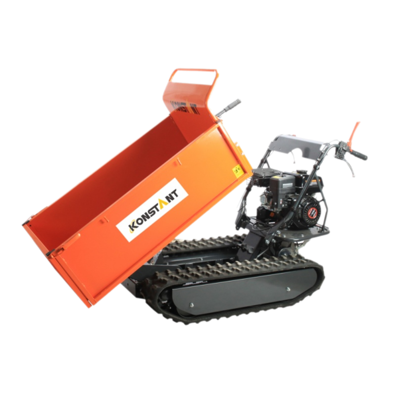 500 kg bensinkraft spårade Barrow Construction Garden Crawler Mini Dumper